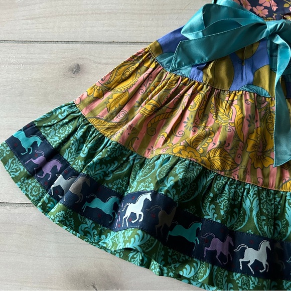 NWT Matilda Jane Paint By Numbers Floral Horse Trim Dress - Picture 3 of 4